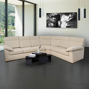 AMALIA CORNER LIVING ROOM EN TISSU CRÈME - Product Image 1