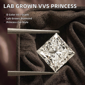 เพชรเจียระไนทรงปรินเซสคัทจาก KIVORA เพชร CVD ปลูกในห้องปฏิบัติการ ความใส VVS1 สี D ผลิตด้วยวิธี CVD HPHT สำหรับทำเครื่องประดับ - Product Image 2