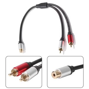 Cavo Audio <span class=keywords><strong>RCA</strong></span> Placcato Oro 0,3M da <span class=keywords><strong>1</strong></span> a <span class=keywords><strong>2</strong></span> <span class=keywords><strong>Jack</strong></span> Y Splitter Adattatore Prolunga per TV, Lettore DVD, Subwoofer, Amplificatore, Altoparlante - Product Image 2