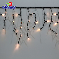 Guirlande lumineuse LED en PVC pour décoration de centre commercial, 220-240V, effet de rideau de lumières, effet de glaçons