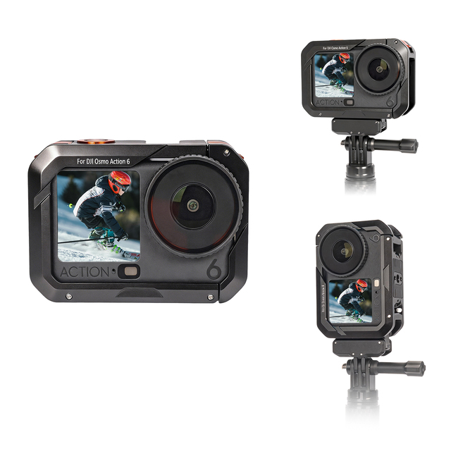Outdoor Portable Quick Release Protective Frame Cage Aluminum Alloy Camera Cage with Wrist Strap Entrance