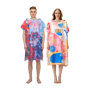Serviette <span class=keywords><strong>de</strong></span> <span class=keywords><strong>bain</strong></span> en microfibre à séchage rapide <span class=keywords><strong>Poncho</strong></span> avec capuche Peignoir <span class=keywords><strong>adulte</strong></span> portable pour hommes femmes pour la natation et la plage Voyage-Friendly - Product Image 1
