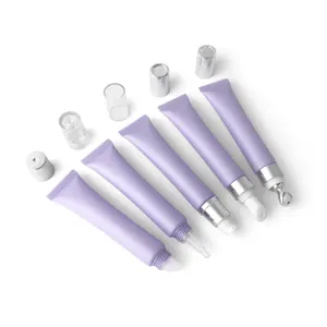 20g tubo di plastica opaco viola per la cura della pelle morbido imballaggio cosmetico sottovuoto testa pompa stampa 20ml capacità lucidalabbra rossetto - Product Image 1
