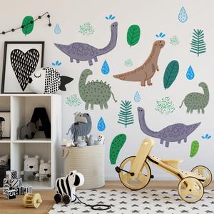 Factory Custom New Cartoon Animal Wall Sticker <b>for</b> <b>Boys</b> Bedroom Nursery Rome Wall Decals Cute Dinosaur Wall Stickers <b>Wallpaper</b> - Product Image 1