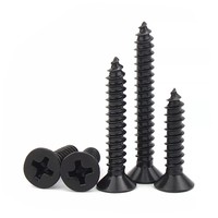 Tornillos de Madera de Cabeza Plana Phillips de Acero Inoxidable 304 Negros M1.7 M2 M2.3 M2.5 M2.6 M2.8 M3 M4 M5