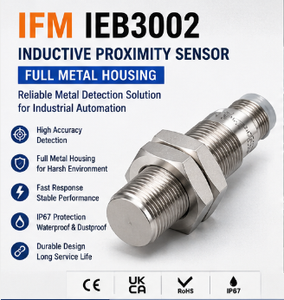 เซ็นเซอร์ตรวจจับวัตถุแบบเหนี่ยวนำ IFM IEB3002 ตัวเรือนโลหะเต็มรูปแบบ เซ็นเซอร์ตรวจจับสำหรับงานอุตสาหกรรม - Product Image 2
