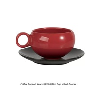 Ensemble de tasses à café en céramique noire moderne pour couples - Cadeau d'affaires pour le café, le thé et le lait Fabriqué en Chine