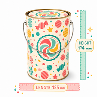 Boîte ronde en fer blanc personnalisée avec couvercle pour bonbons, biscuits, chocolats, noix, grains de café – Emballage en vrac OEM/ODM