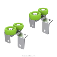 Rouleau inférieur à charge élevée et rouleau supérieur simple pour porte coulissante avec kit de quincaillerie en aluminium