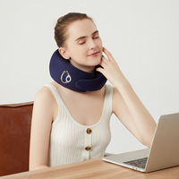 Oreiller de massage électrique en forme de U rechargeable avec télécommande sans fil, vibration, masseur de cou portable