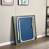 Table de tennis de table et de badminton pliable pour enfants en PVC, 2 panneaux, intérieur, mobile, personnalisable, modèle C1