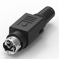 DIY montaje tipo 4 pines alimentación DIN R7B conector macho