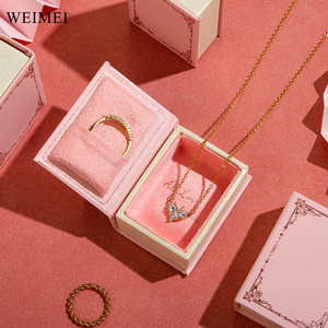 Custom Logo Recyclable <b>Book</b>-Shaped Paper Jewelry Packaging <b>Box</b> for Ring Earring Necklace Pendant Bracelet - Product Image 1