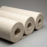 Rouleau de feutre de laine industriel gris naturel et blanc pour le polissage et le nettoyage, directement de l'usine