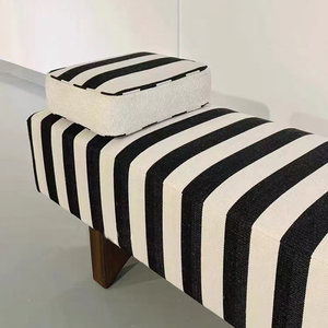 AOMISI <span class=keywords><strong>CASA</strong></span> <span class=keywords><strong>Banc</strong></span> ottoman long, repose-pieds, tabouret de canapé en <span class=keywords><strong>bois</strong></span> massif, tabouret de thé, marchepied, siège rembourré, pieds en <span class=keywords><strong>bois</strong></span>, salon - Product Image 3