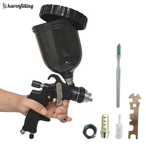 Pistolet de pulvérisation pour coloration du cuir, OEM personnalisable, alimentation par gravité 1.0 bleue, capacité du gobelet 600 ml, débit 20 ml/min - Product Image 3