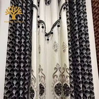 Ensemble de 3 rideaux jacquard en gros, marge élevée et délai de livraison rapide pour les distributeurs