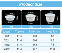 8oz 12oz 16oz 24oz 32oz Voedselveilige plastic deli-containers, BPA-vrij, lekvrij, voor restaurants, catering en voedselopslag