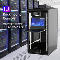 Console KVM HDMI 17.3 "LED 8 ports, MT-VIKI 1920*1080 tiroir KVM à montage en rack pour rack de serveur 1U 19", commutateur KVM HDMI LCD 17.3 pouces