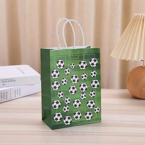 Custom Soccer Themed Party Favor <b>Paper</b> <b>Bags</b> Kraft <b>Paper</b> <b>Bag</b> Twisted Handle <b>Gift</b> <b>Bags</b> for Birthday Party Supplies - Product Image 5
