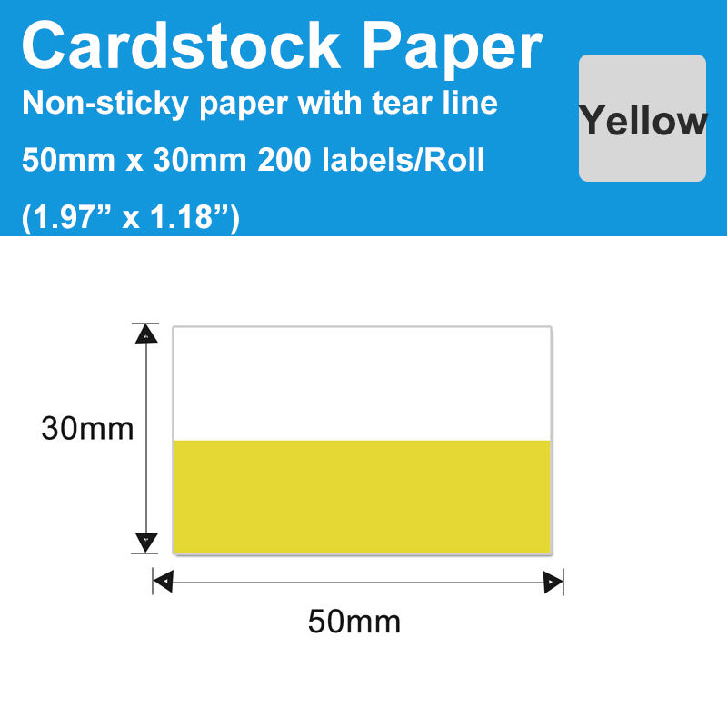 Cardstock 50x30mm Jaune