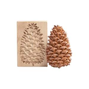 Pomme de pin sculpté en bois moules à biscuits cuisson emporte-pièce pin cône forme Biscuit gaufrage cuisine bricolage presse timbres <span class=keywords><strong>famille</strong></span> - Product Image 2