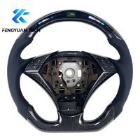 Volant en cuir personnalisé avec LED et fibre de carbone forgée pour BMW E60 E63 M6 M5 E61 E64 525i 530 630 650 Série 5 Série 6