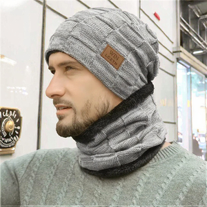 Conjunto de Gorro y Bufanda de Invierno Trendle International, Tejido Cálido, Forro Polar Grueso, 100% Acrílico, para Viajes, Hombres y Mujeres - Product Image 3