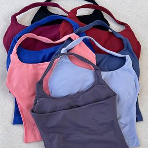 Seamless Women's Tank Top Crew Neck Backless Front Yoga Exercise Quick Dry Breathable Spandex/Nylon <strong>Plus</strong> <strong>Size</strong> Set for Adults - Product Image 5