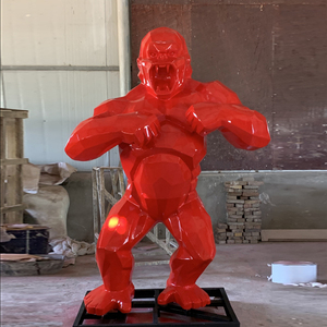 Jardin extérieur statue en fibre <span class=keywords><strong>de</strong></span> verre statues d'animaux en fibre <span class=keywords><strong>de</strong></span> verre gorille <span class=keywords><strong>king</strong></span> <span class=keywords><strong>kong</strong></span> statue - Product Image 2