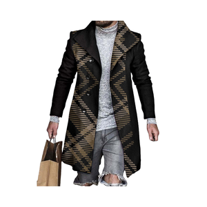 Produit le plus vendu Manteau long en cuir Meilleur manteau long en cuir mince d'hiver pour hommes Manteaux en cuir de conception personnalisée - Product Image 4