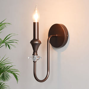 Applique murale moderne en cristal LED pour la <span class=keywords><strong>maison</strong></span>, lampe murale de chevet, applique murale en fer pour salle de bain, couloir, chambre à coucher, hôtel, applique murale pour la <span class=keywords><strong>maison</strong></span> - Product Image 3