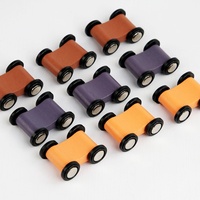 Jouet Montessori en bois pour tout-petits : Voiture de course à 6 pistes avec animaux, planeur et suivi visuel