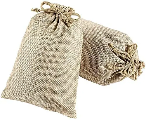 Trên Cổ Đồng Bằng Hữu Cơ Đay Pouch Linen Túi Nhỏ Tái Sử Dụng Cây Gai Dầu Dây Kéo Túi Đồ Trang Sức Túi Quà Tặng Túi