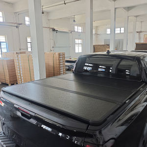 Couvre-tonneau rigide à trois volets en aluminium pour Ford F150 Super Crew 5.6 'Short Bed F150 Raptor Super Cab <span class=keywords><strong>4</strong></span>-Door 5.6' Short <span class=keywords><strong>Silverado</strong></span> 1500 - Product Image 1