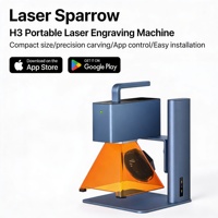 Machine de marquage laser DIY Laser Sparrow H3 pour le bois, le cuir, le plastique, le carton, le logo, mini machine de gravure laser haute précision