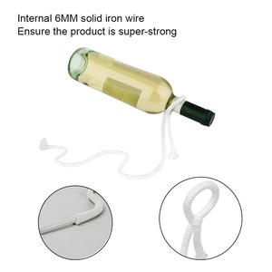 Soporte para botella de <span class=keywords><strong>vino</strong></span> con eslabón de decoración de hierro mágico, soporte para <span class=keywords><strong>vino</strong></span> flotante de Metal elegante con cadena de cuerda decorativa para decoración de fiesta - Product Image 5