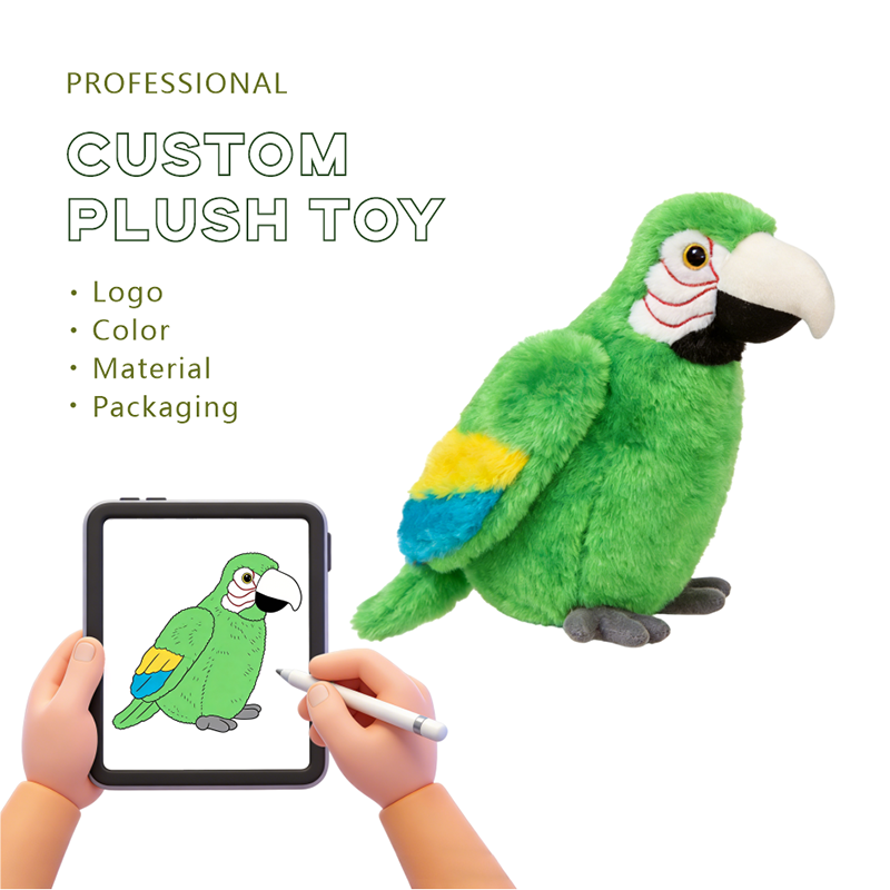 Peluche De Loro Realista De 25 Cm | Muñeco De Pájaro Suave Y Colorido | Regalo Para Niños Y Niñas En Cumpleaños Y Navidad