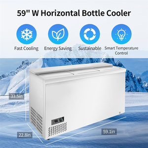 Ticari şişe soğutucu 14.61 kübik Feet süpermarket yatay dondurucu otomatik Defrost yatay buzdolapları - Product Image 3