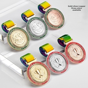 Médailles en métal électroplaqué sur mesure, plaques de championnat personnalisées, marathon, basketball, football, badminton, événements sportifs - Product Image 3