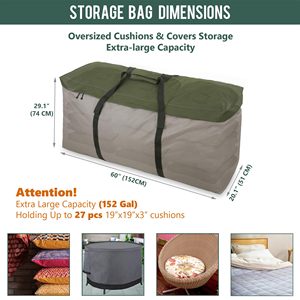 Custom Heavy Duty Large Outdoor <b>Hay</b> Straw Storage <b>Bag</b> for Animal Thatch 50x20x40cm Polyester - Product Image 5
