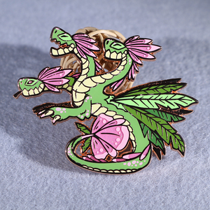 China Wholesale Custom Dragon Cartoon Brass Metal Craft Gold-plated Hard Enamel Lapel Pins Screen Printing Souvenir & Gift