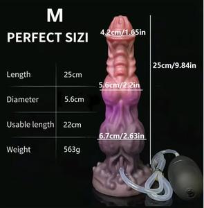 Dildo Drago Squirting Taglia M e L, Dildo Alieno Fantasy con Eiaculazione, con <span class=keywords><strong>2</strong></span> Grandi Nodi, Dildo Animale con Ventosa - Product Image 1