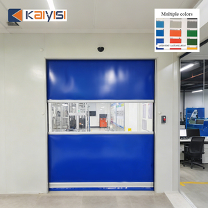 Porte enroulable isolée étanche de qualité industrielle, porte rapide en PVC à action rapide pour entrepôts et ateliers isolés - Product Image 1