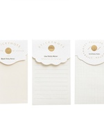 Blocs-notes adhésifs OEM simples, réutilisables, lignes horizontales, grilles, options vierges, impression UV, forme personnalisée, blocs-notes mémo