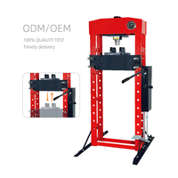 Presse d'atelier hydraulique 30 tonnes à pédale, table large, cadre en fer, jauge, pour atelier et garage, certifiée CE
