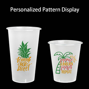 Nicro Custom Logo Food Grade PP Material <strong>Cups</strong> Juice Bubble Milk Tea <strong>Cup</strong> Multiple Capacity Disposable Plastic <strong>Cups</strong> - Product Image 3