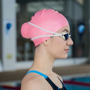 Bonnet de bain en silicone surdimensionné pour cheveux longs, épais et dreadlocks, imperméable, avec bouchons d'oreilles et pince-<span class=keywords><strong>nez</strong></span> inclus - Product Image 2