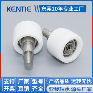 Rouleau en nylon à double roulement 6900Z, revêtement plastique POM DuPont 100P, résistant à l'usure avec vis - Product Image 6