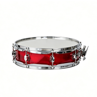 Tambour Piccolo Snare 14x3.5 pouces de fabrication chinoise, en acier, avec coque en bois (peuplier, bouleau, érable) pour Jazz, Funk, Pop, Latin